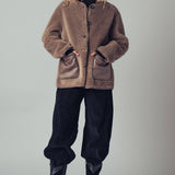 Plush Faux Shearling Jacket – Boxy Relaxed Fit