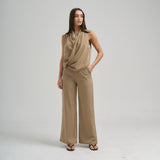 AT3490 Sleeveless draped top