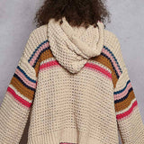Striped Hoodie Cardigan
