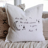 Pillow collection- Embroidered Shine - Rumi Pillow (white)