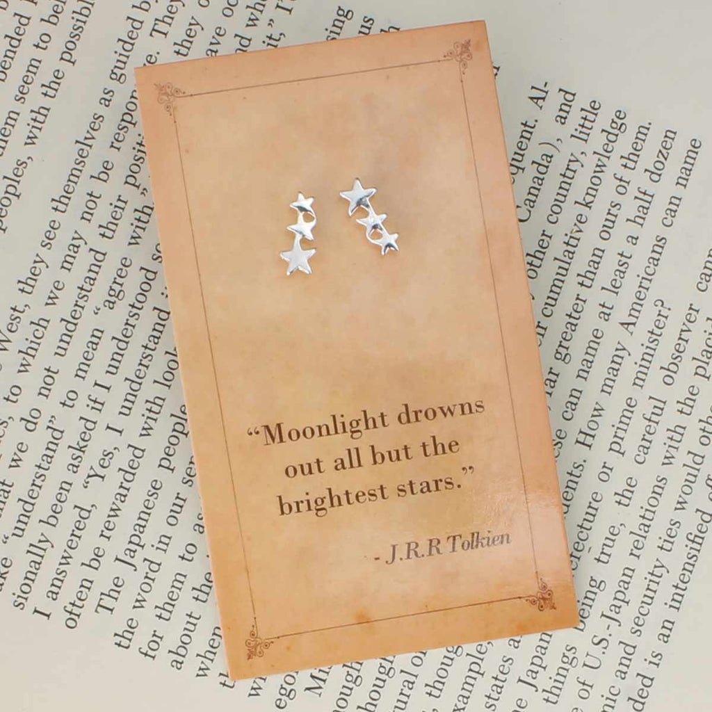 J.R.R. Tolkien Quote Stars Post Earrings