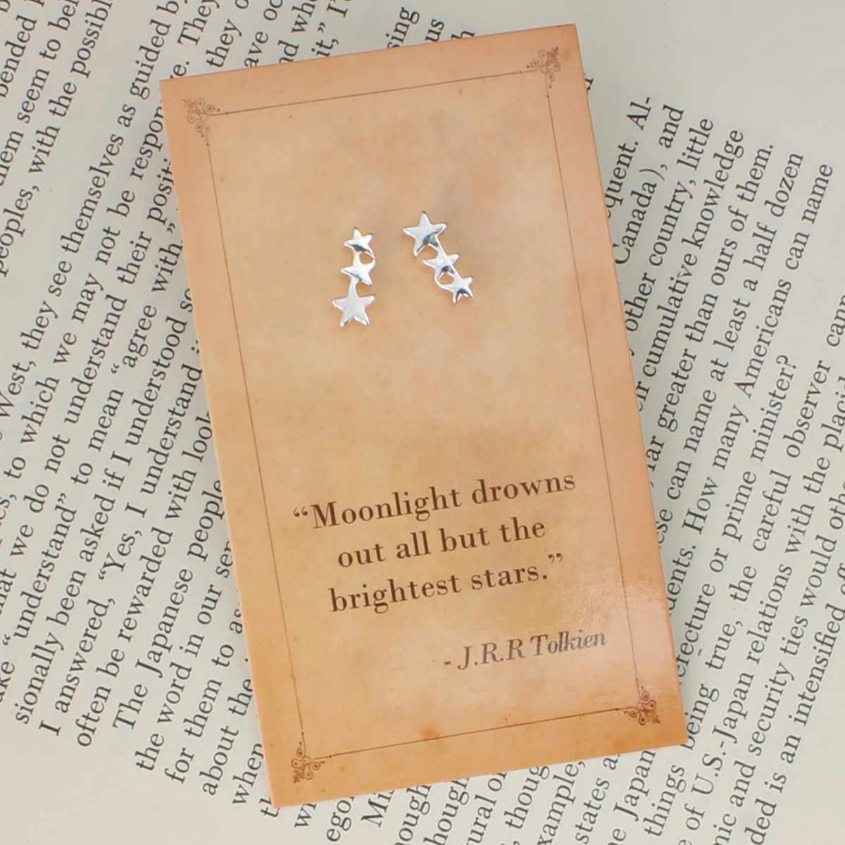 J.R.R. Tolkien Quote Stars Post Earrings