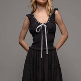 Smocked Ruffle Dotted Dress