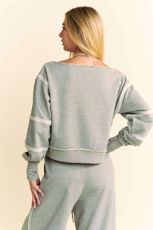 Raw Edge Outseam Sweatshirt