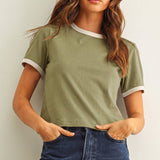 ET6334   SHORT SLEEVE RINGER TOP