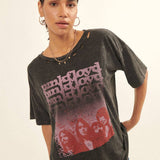 Pink Floyd Band Photo Mineral Wash Graphic Tee