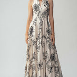 Halter Tiered Floral Maxi Dress