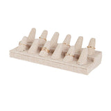 Linen 12-Finger Ring Display - 8"L x 3 1/4"W x 2 1/2"H