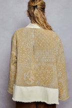 Paisley Pattern Patch Detail Jacket