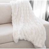 Cozy Faux Fur Throw- Multiple Colors 50" x 60"