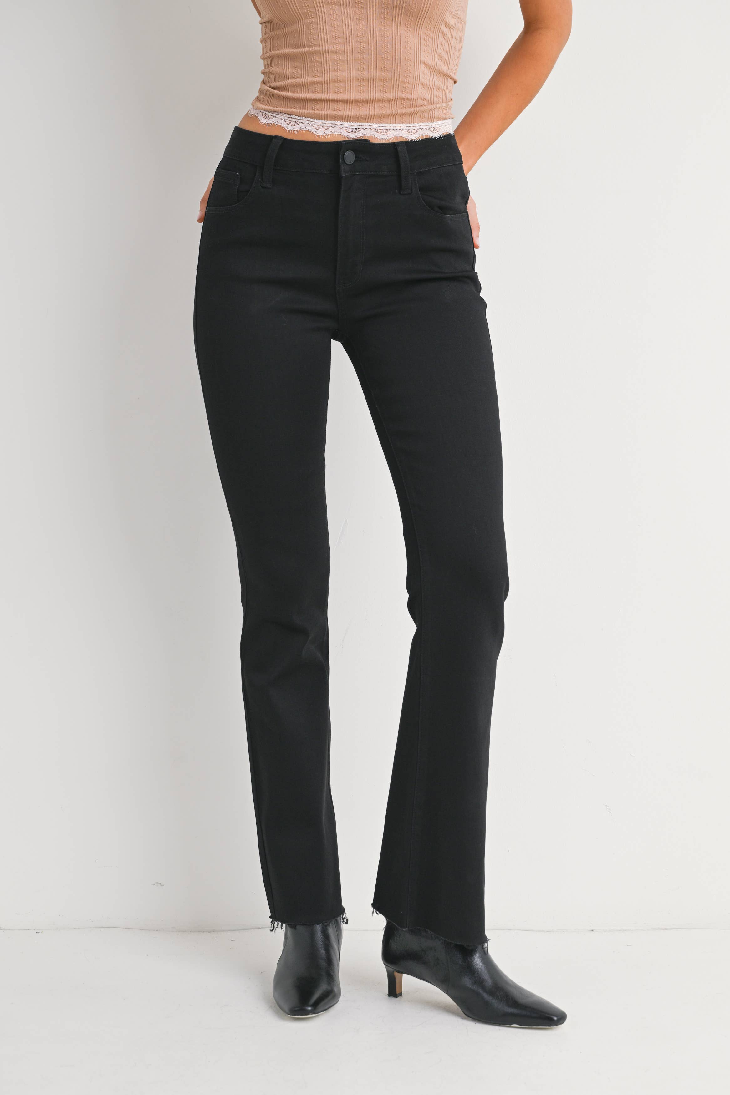 Bootcut Raw Hem Jeans