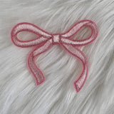 Coquette Bow Embroidery Iron On Patch