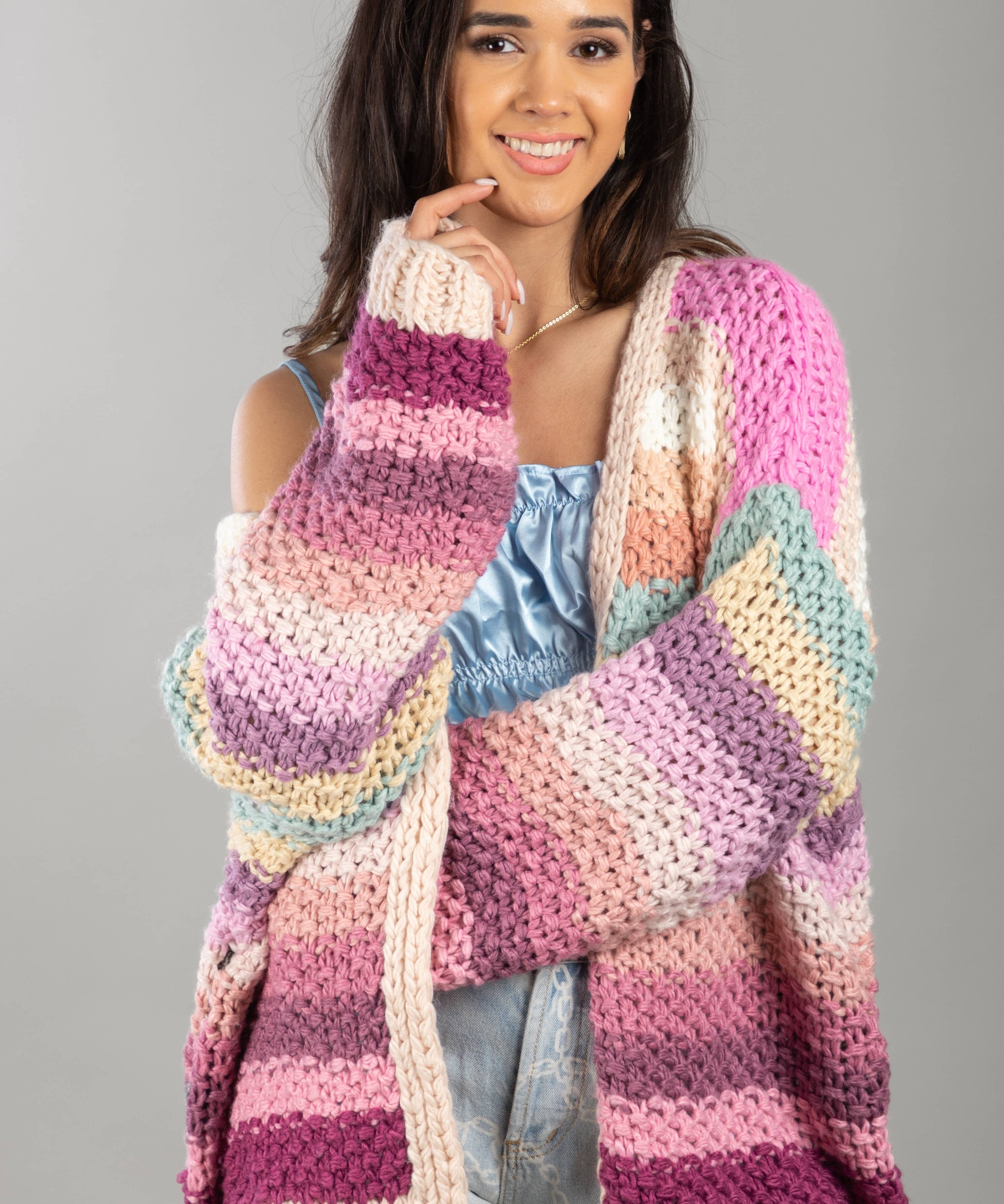 Rainbow Knitted Cardigan