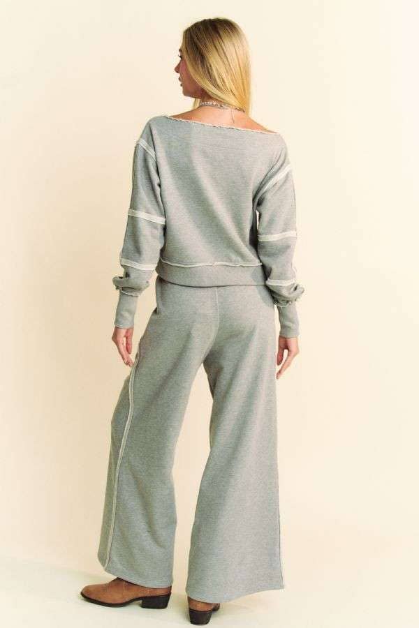 Raw Edge Outseam Sweatshirt