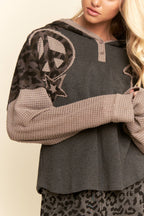 Star & Peace Patchwork Hoodie