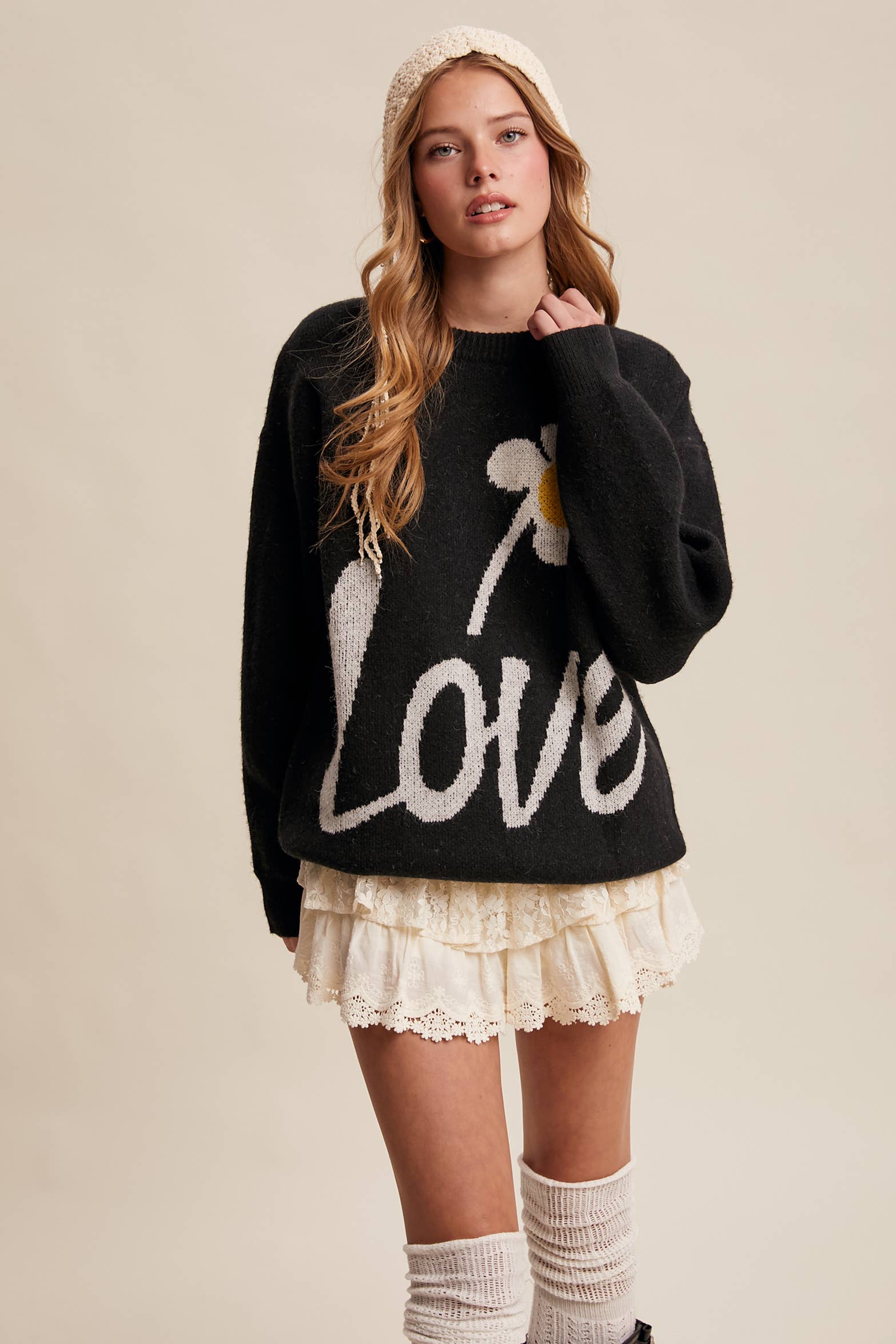 Love Daisy Graphic Sweater