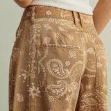 P6317   PAISLEY PRINT WASHED PANTS