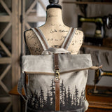 Black Spruce Forest Recycled Canvas Backpack