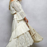Lace Patched Tote