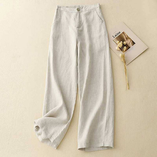 Loose Cotton Linen Trousers