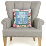 She's Whiskey Embroidered Pillow - Junk Gypsy