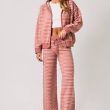 MID RISE STRIPE SWEATER PANTS