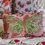 Embroidered Butterfly Throw Soft Pillow Decorative Cushion