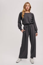 Off-The-Shoulder Knit Jumpsuit