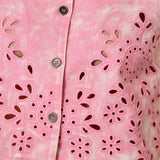 71098 Embroidered Eyelet Washed Vest