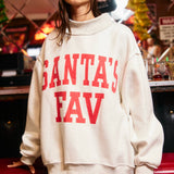IT2594-SANTABABY | Reversible Mock Neck Sweatshirt