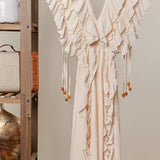 Flowy Ruffle Maxi Sleeveless Dress