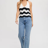 Halter Sweater Knit Cami Top