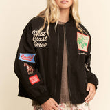 Embroidered Western Bomber Jacket