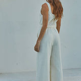 Tie Waist Tank Top Jumpsuit