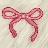 Coquette Bow Embroidery Iron On Patch