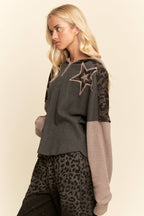 Star & Peace Patchwork Hoodie