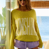 IT2333-SUNSHINE 'SUNSHINE' Oversized Boatneck Soft Sweater