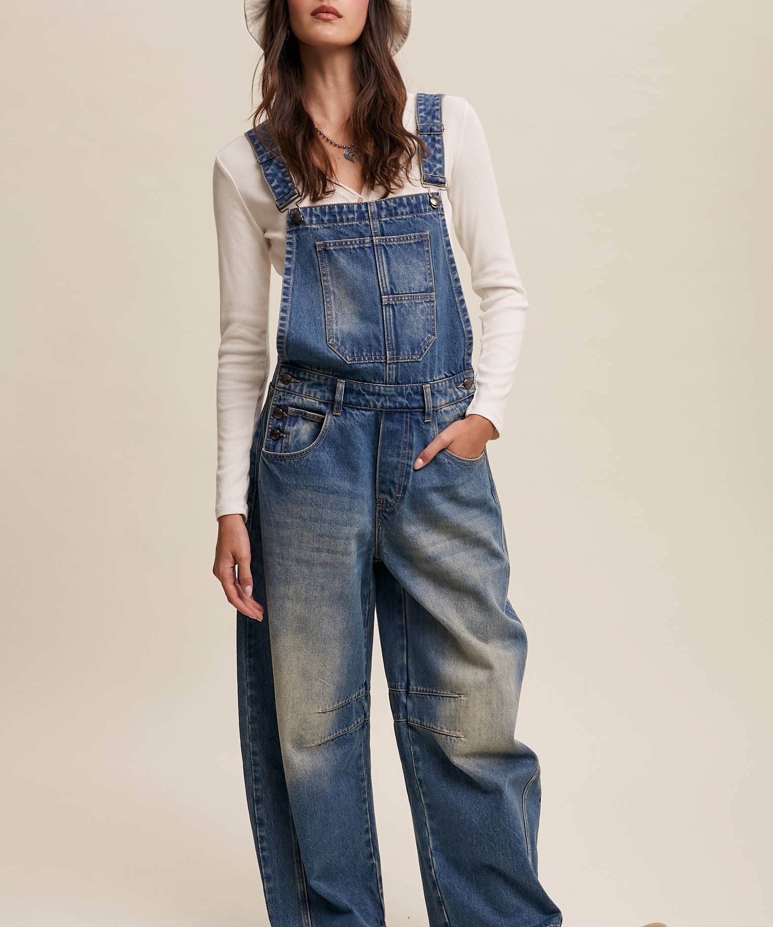 Barrel Jean Denim Overall