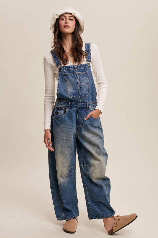 Barrel Jean Denim Overall