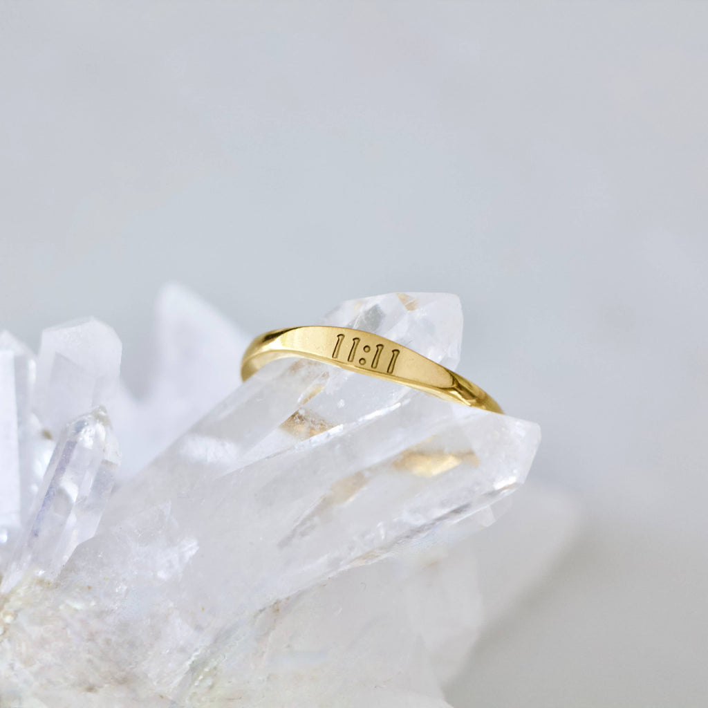 11:11 Stamped Ring