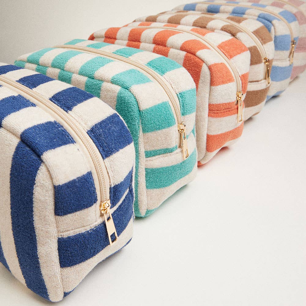 Striped Pattern Makeup Bag
