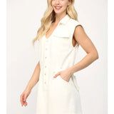 White Denim Mini Dress