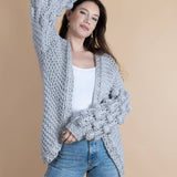 Knit Cardigan with Bauble Sleeves