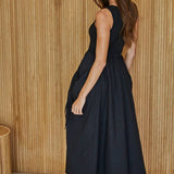 Woven Poplin Midi Dress