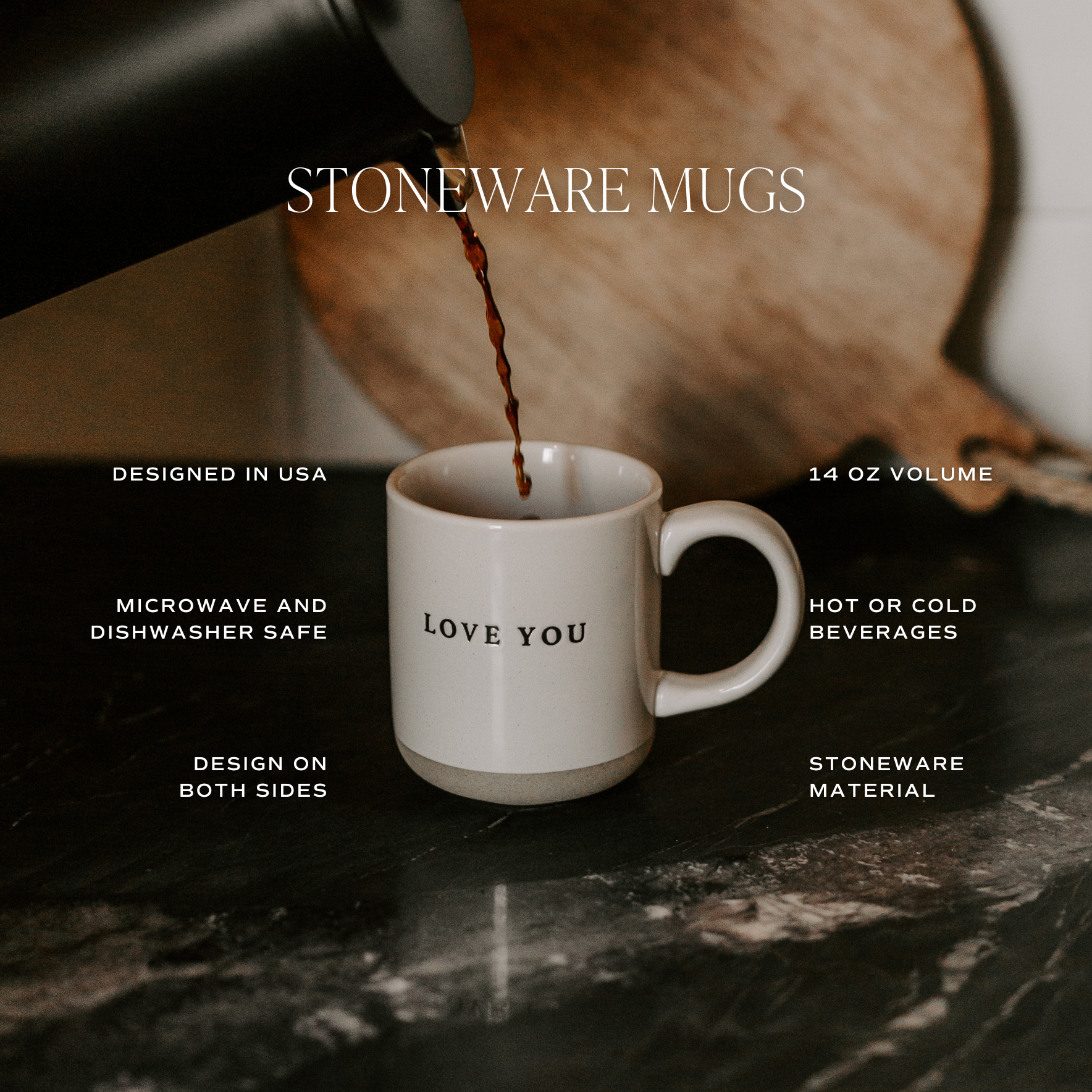 Ghost Pattern Stoneware Mug
