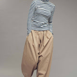 Striped Turtleneck Knit Top