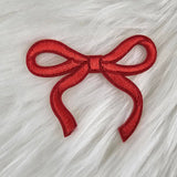 Coquette Bow Embroidery Iron On Patch