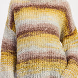 OVERSIZED KNIT STRIPED SWEATER