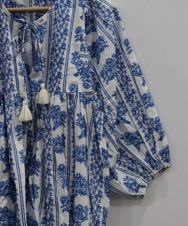 Striped Floral Printed Tunic