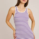 Sleeveless Round Neck Ribbed Sweater Dress